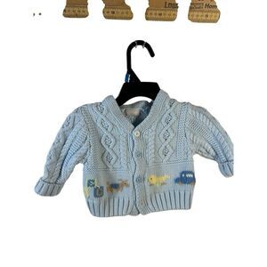 Children’s Place‎ infant newborn button cardigan sweater baby blue with ducks